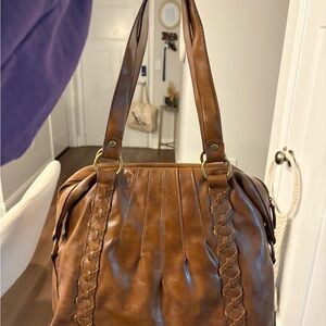 Elegant Brown Leather Tote Bag